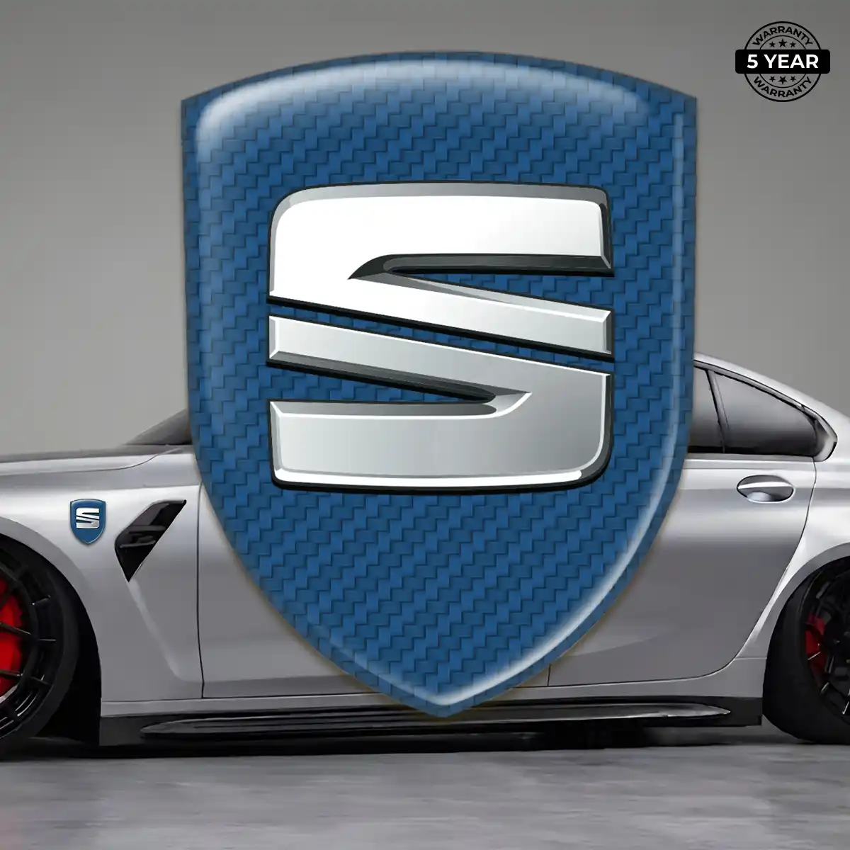 Seat 3D Logo Sticker Sleek Style