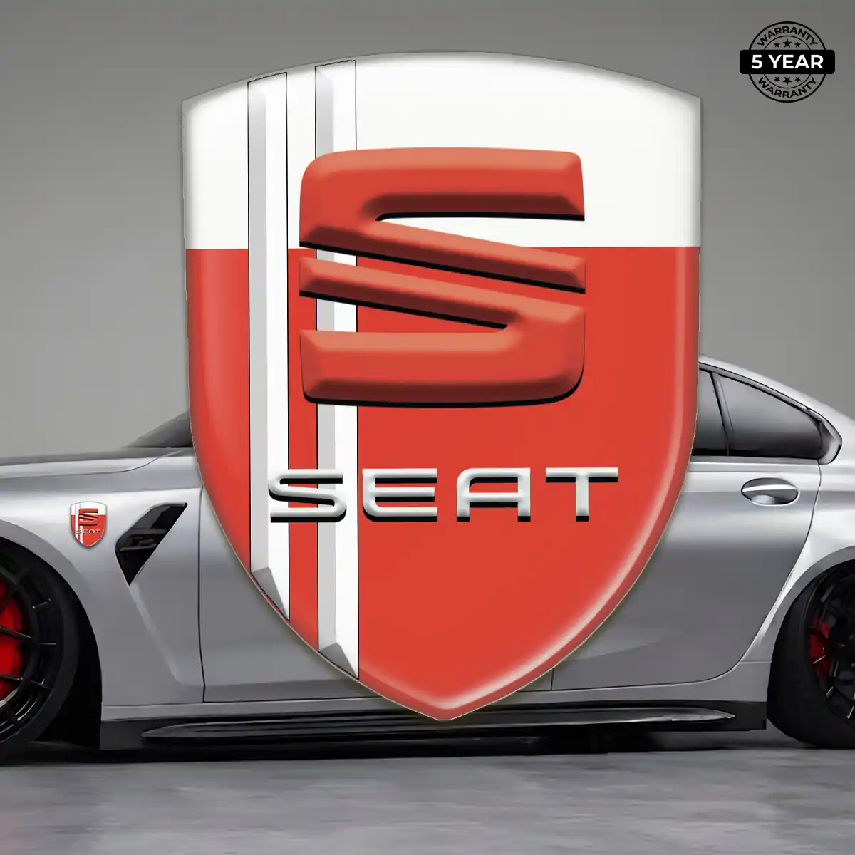 Seat 3D Resin Sticker Sleek Style