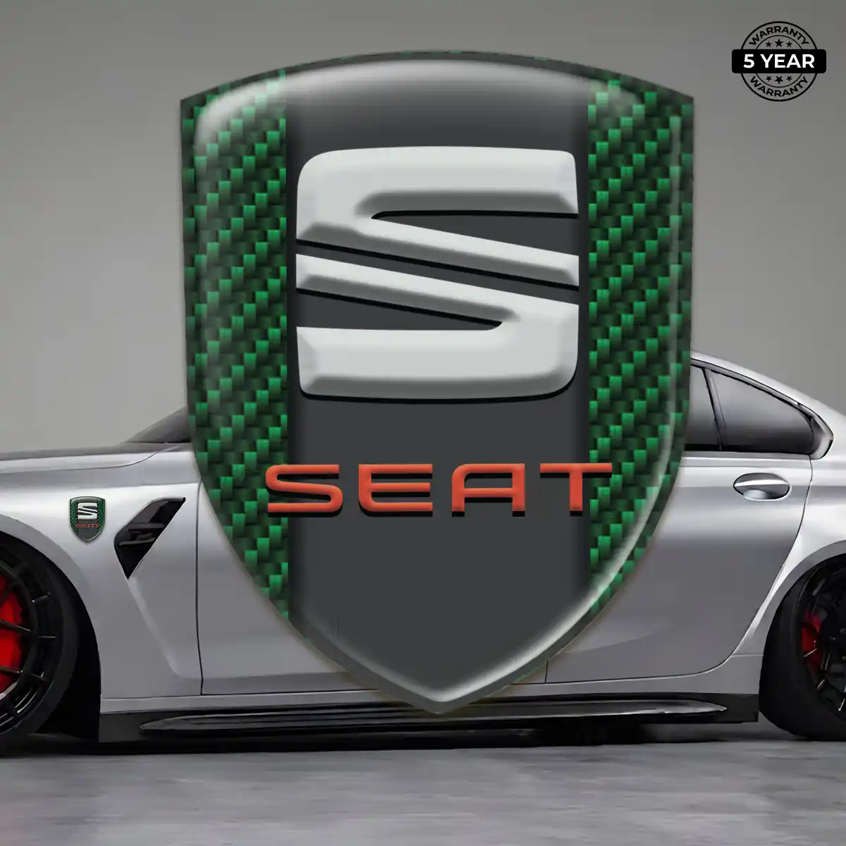 Seat Automotive Emblem Sticker Elite Finish