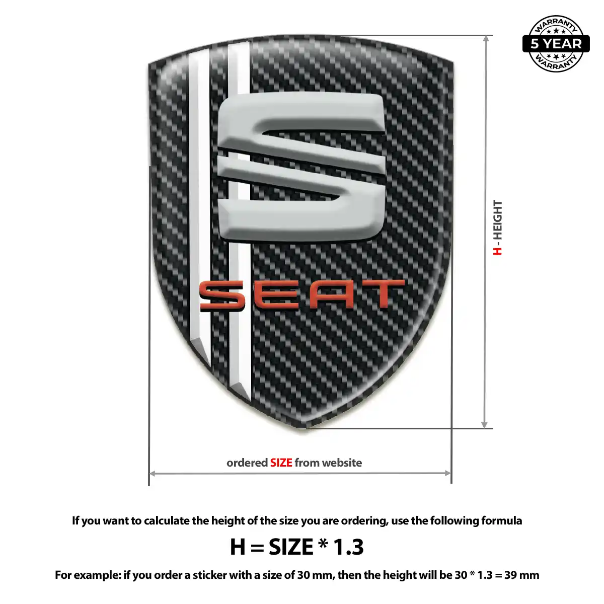 Seat Automotive Emblem Sticker Prime Quality