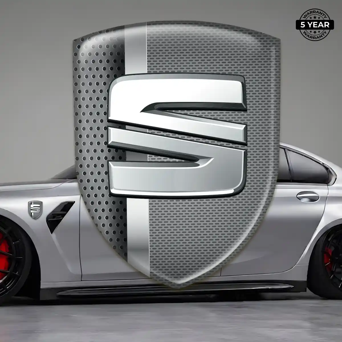 Seat Automotive Emblem Sticker Refined Design