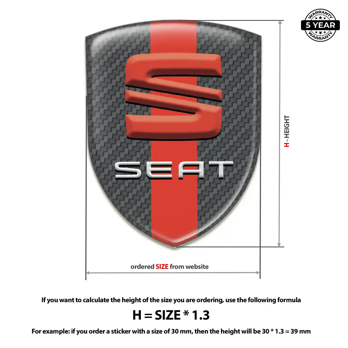 Seat Automotive Emblem Sticker Sleek Style