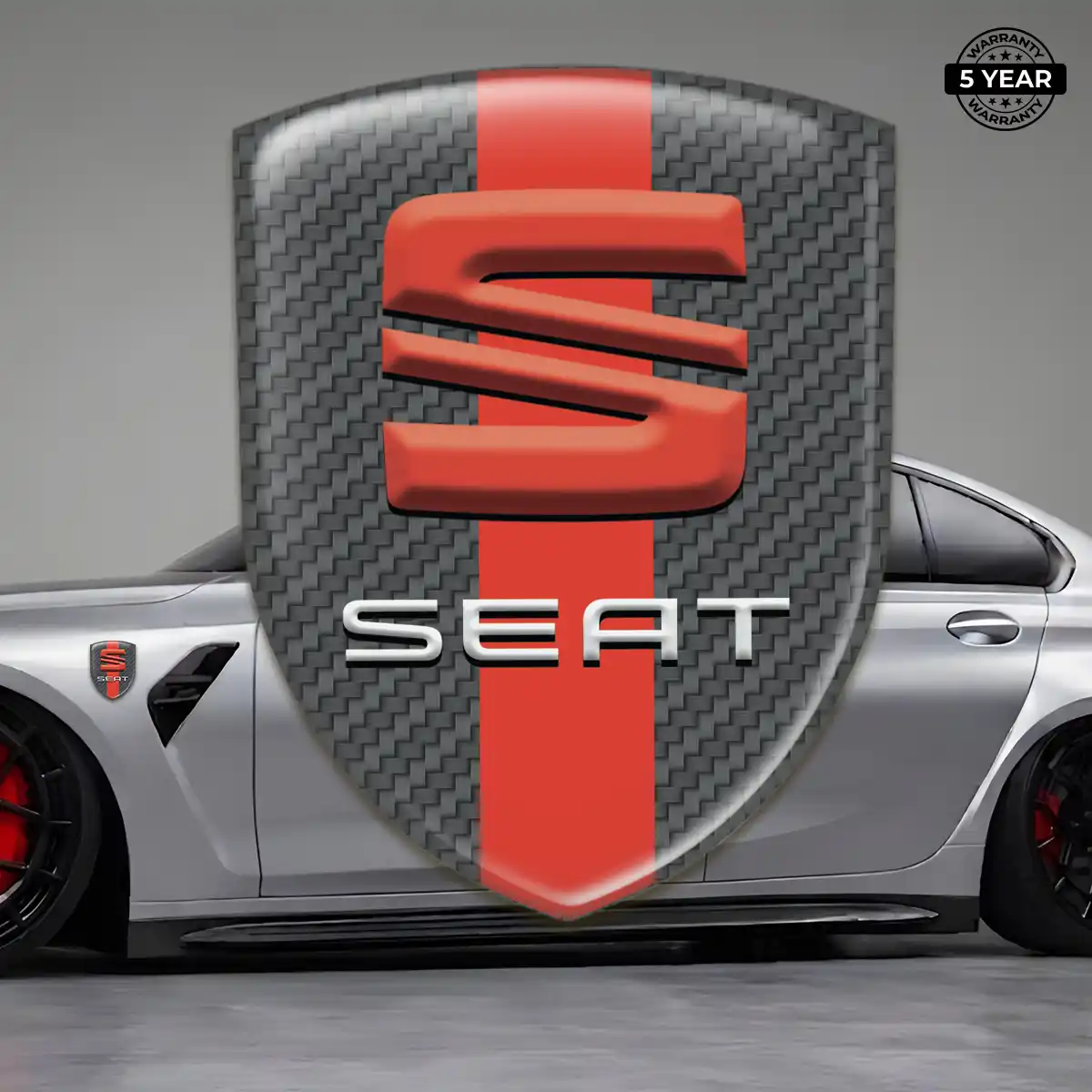 Seat Automotive Emblem Sticker Sleek Style