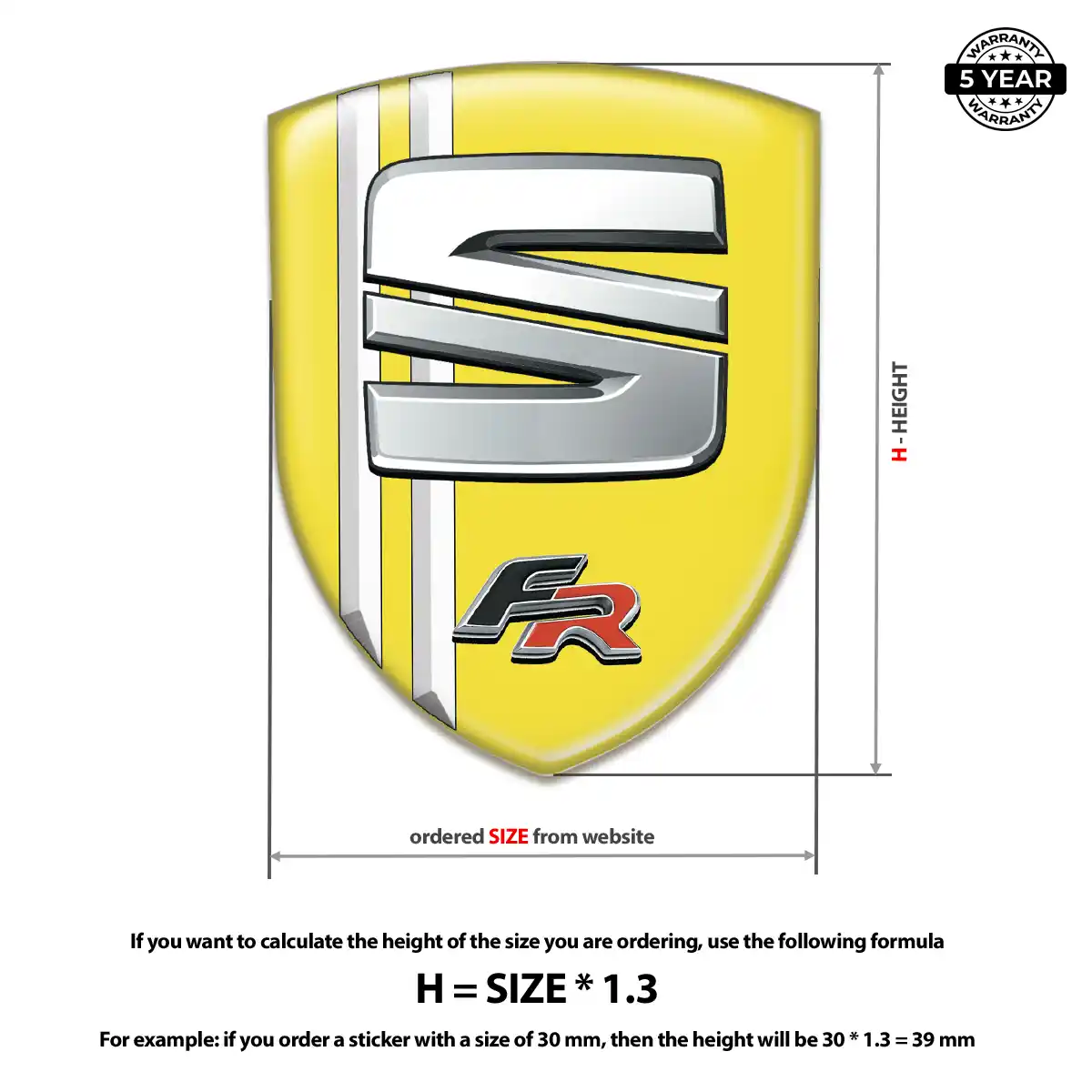 Seat Automotive Emblem Sticker Superior Craft