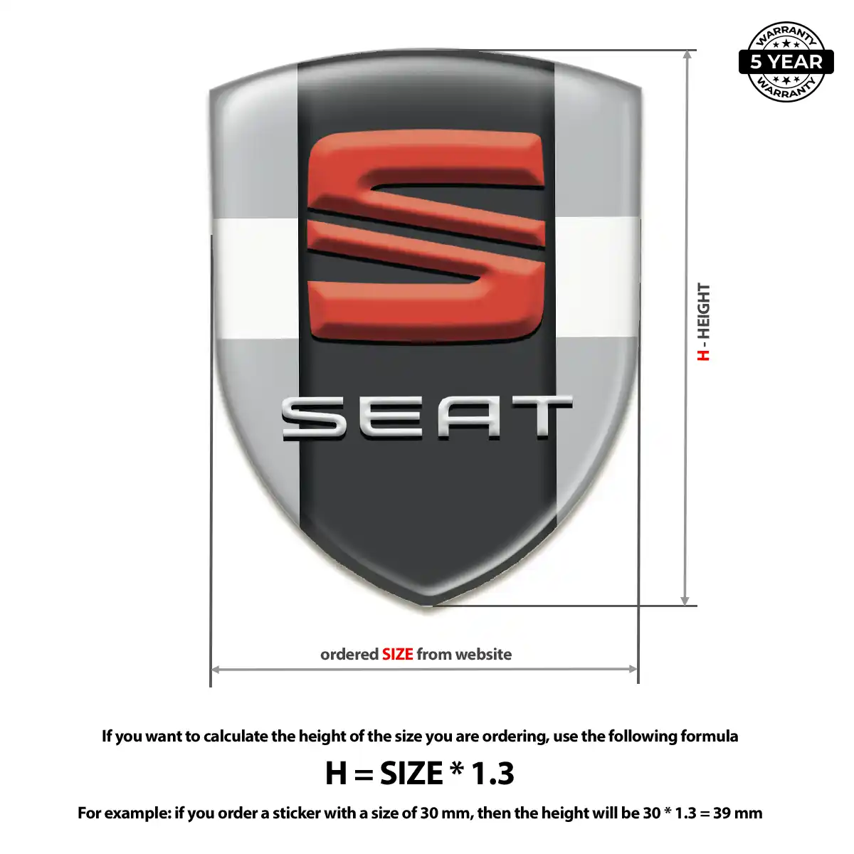 Seat Automotive Logo Sticker Sleek Style