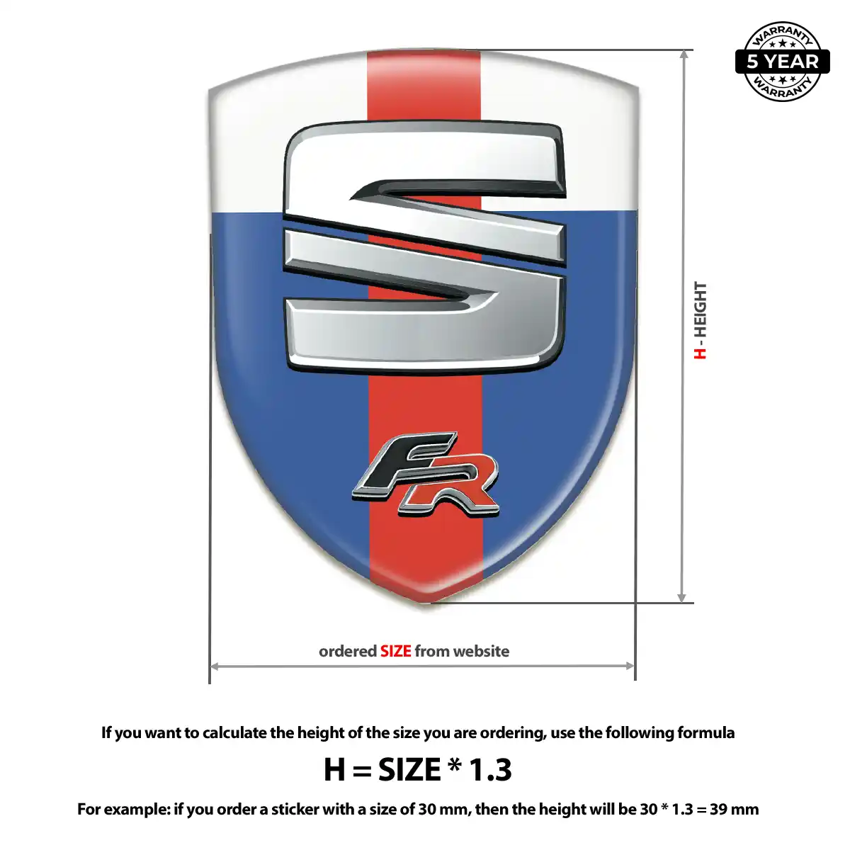 Seat Automotive Logo Sticker Superior Craft