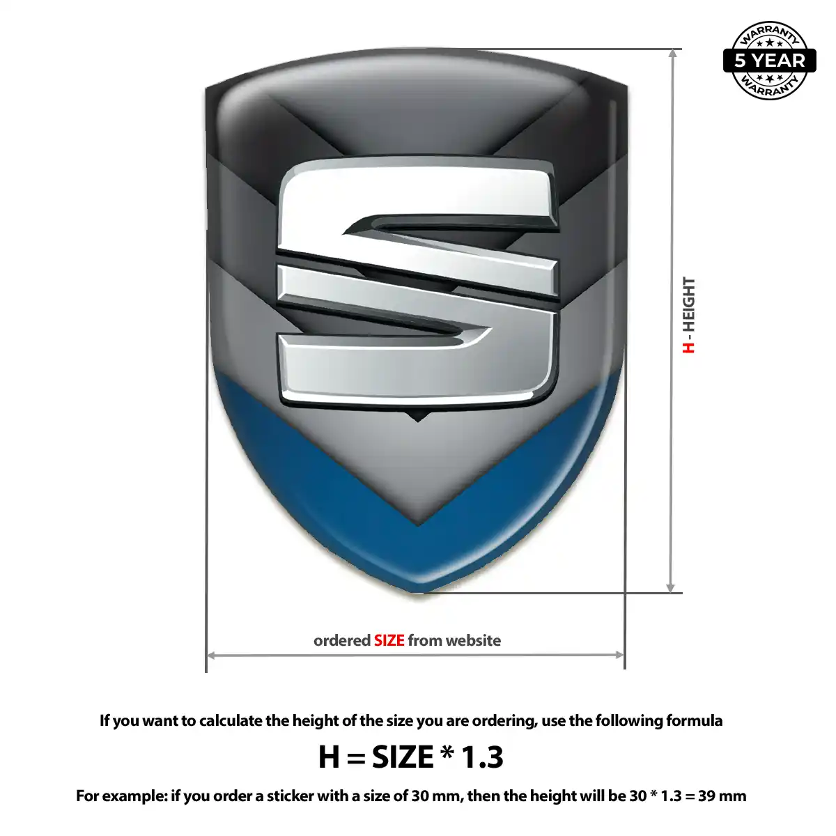 Seat Badge Sleek Style