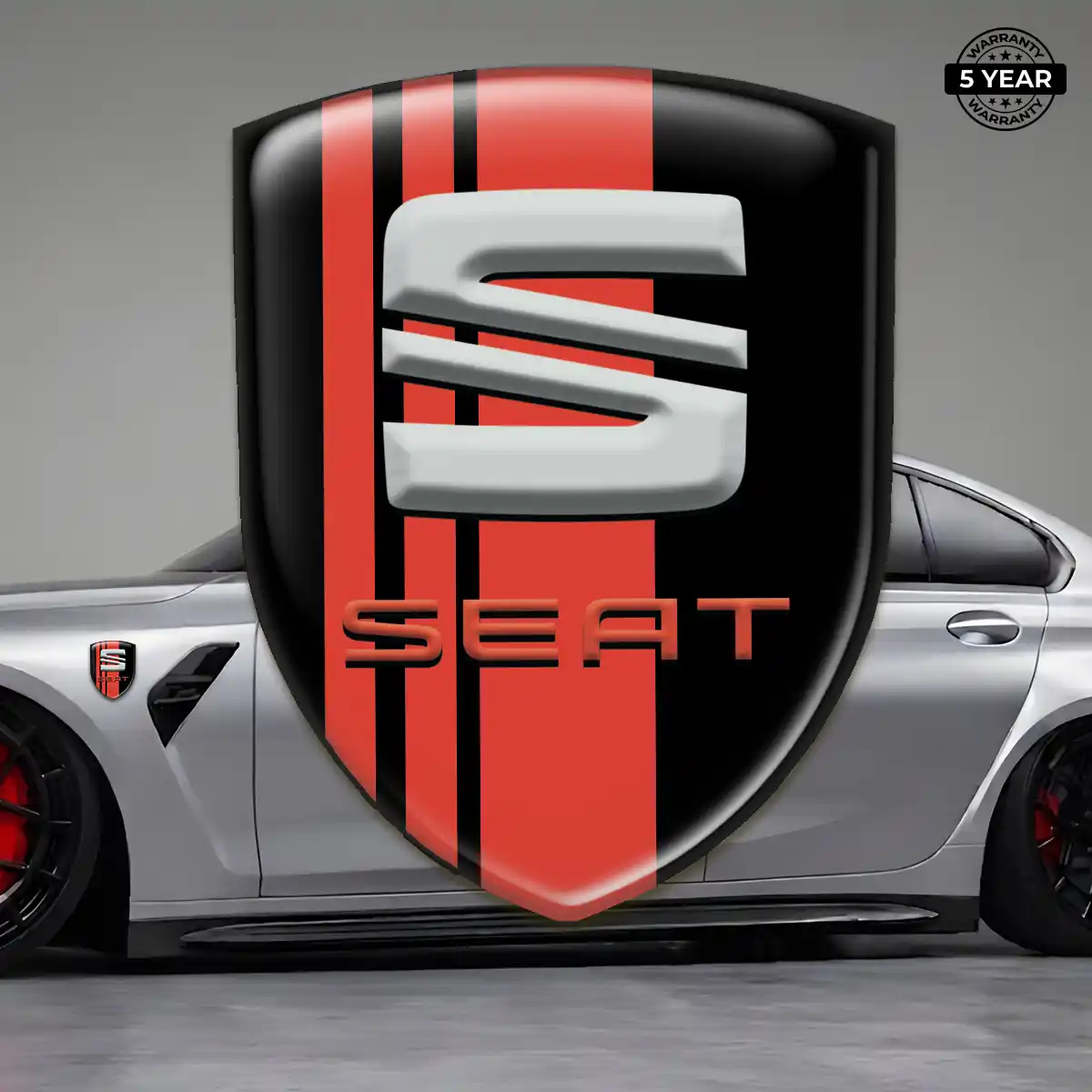 Seat Car Badge Sticker Elite Finish