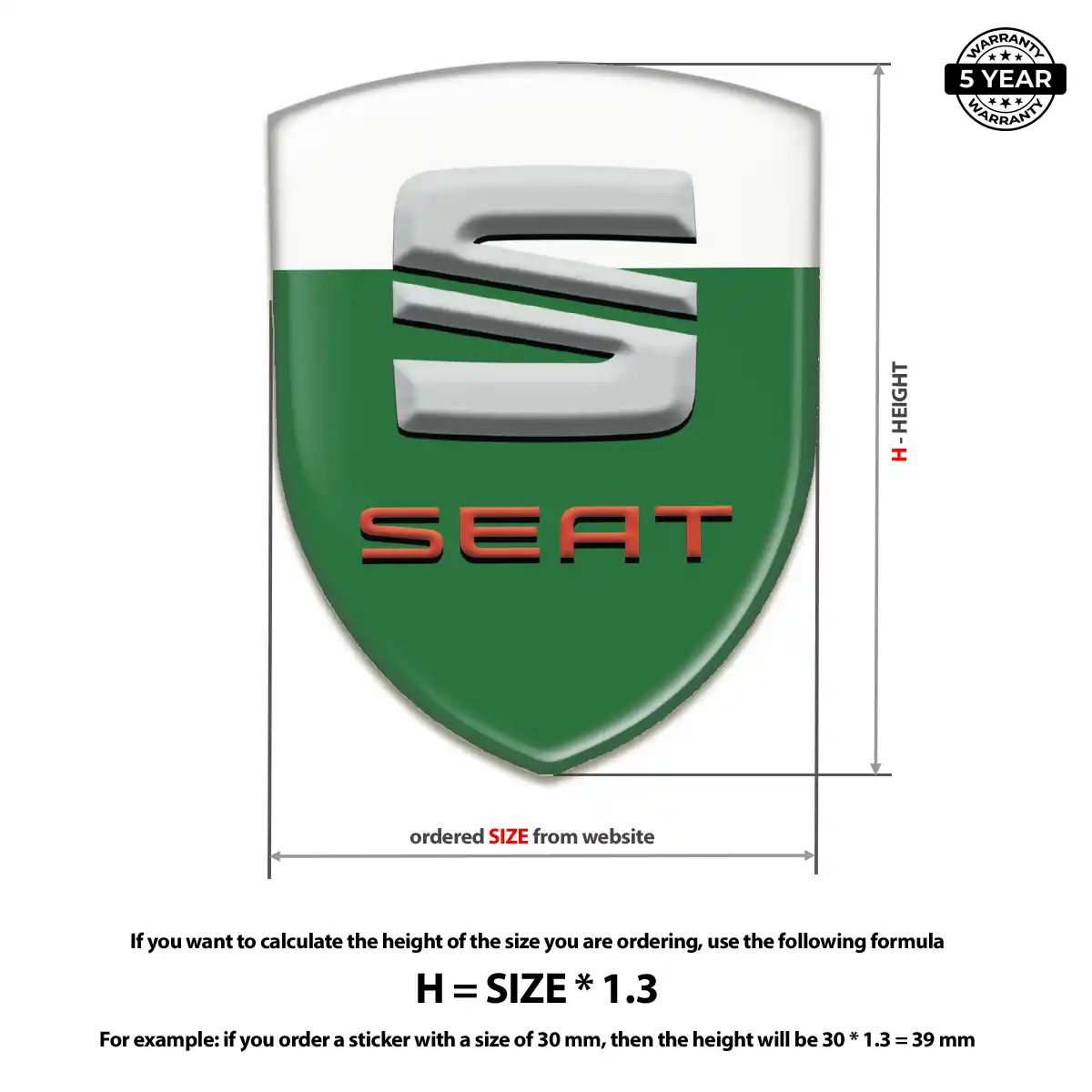 Seat Car Badge Sticker Superior Craft