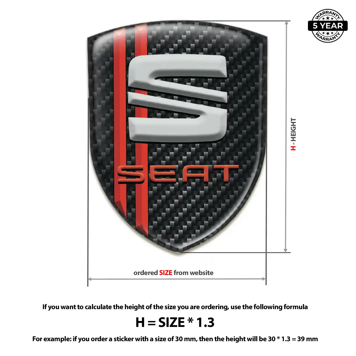 Seat Car Emblem Decal Prime Quality