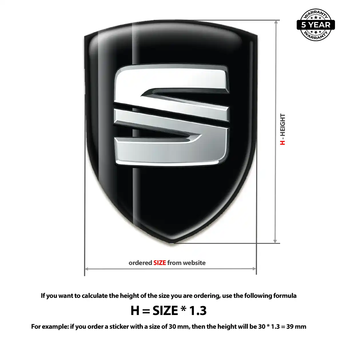 Seat Car Emblem Decal Sleek Style