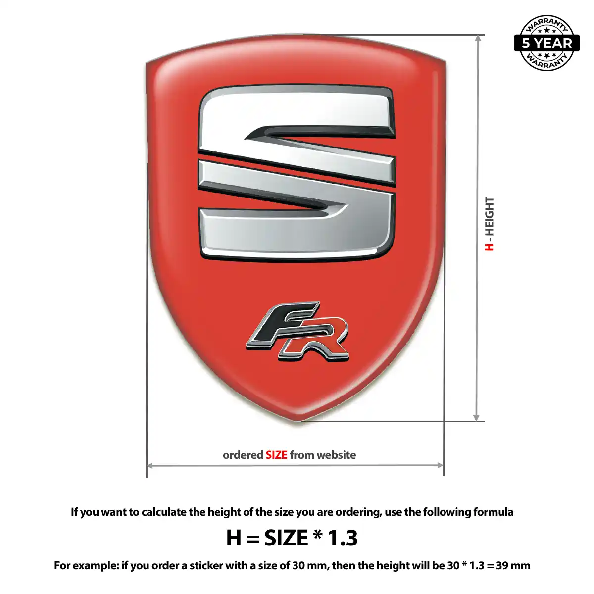 Seat Car Emblem Overlay Prime Quality