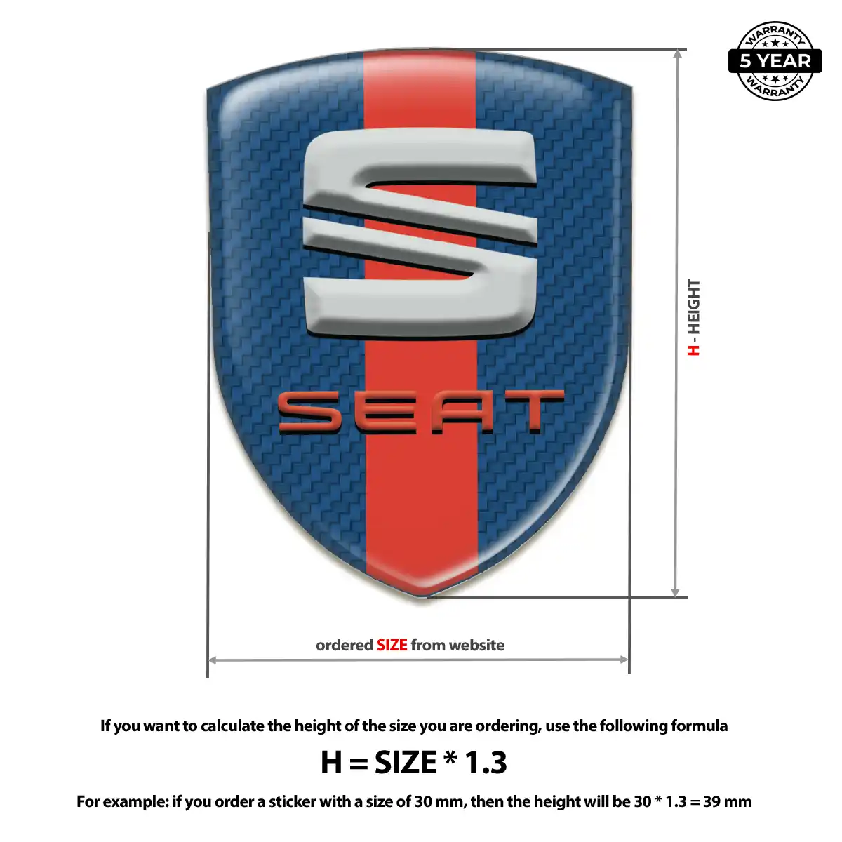 Seat Car Emblem Overlay Refined Design