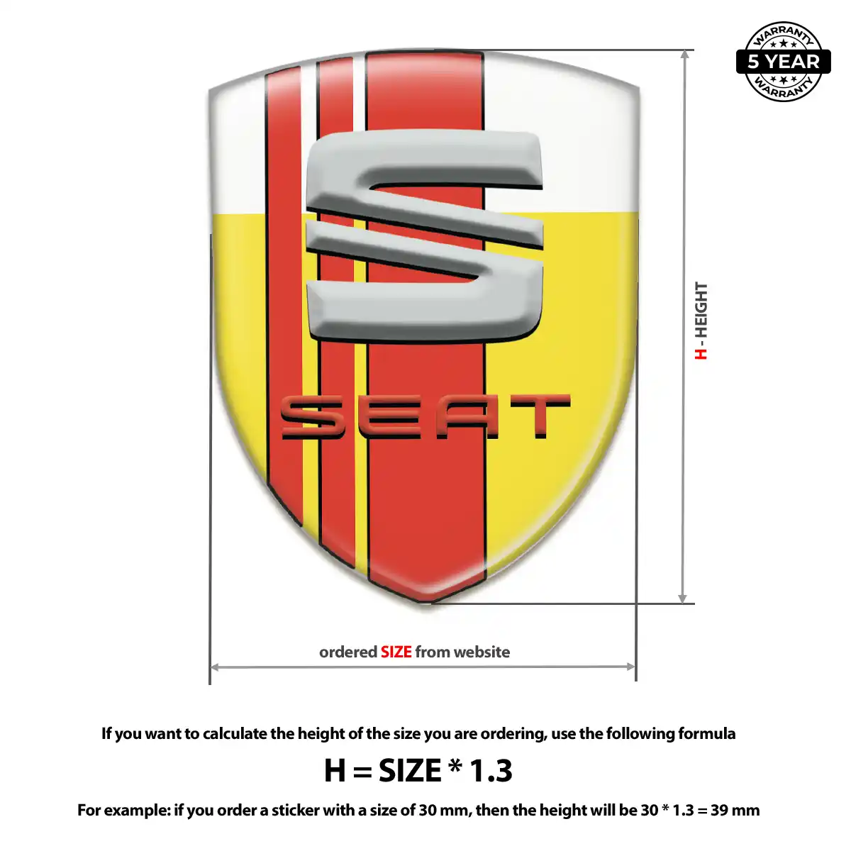 Seat Car Emblem Overlay Signature Grade