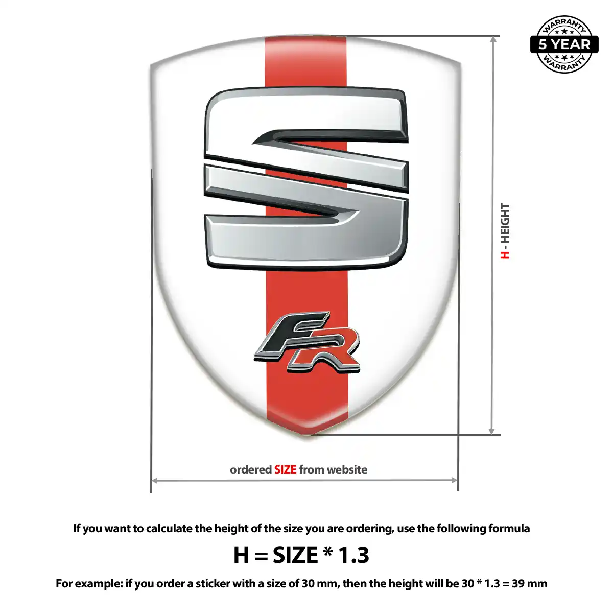 Seat Car Emblem Overlay Sleek Style