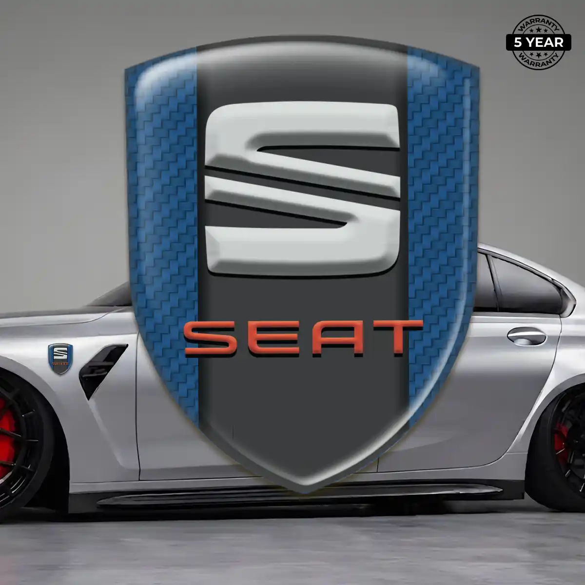 Seat Car Emblem Sticker Sleek Style