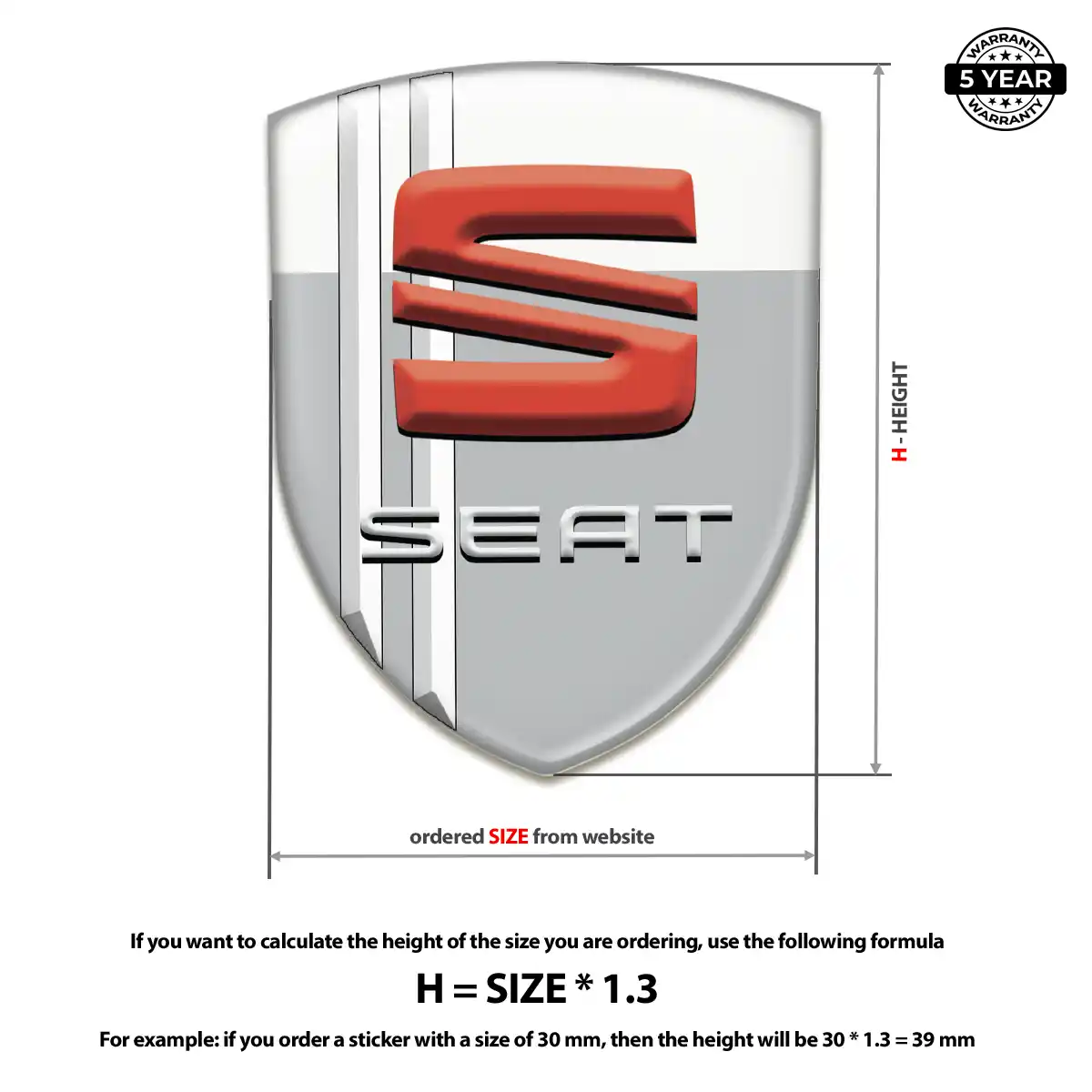 Seat Car Emblem Sticker Superior Craft