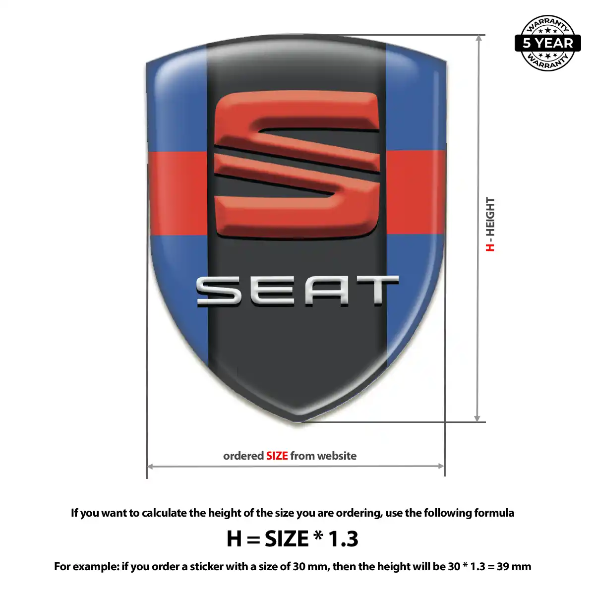 Seat Car Logo Decal Elite Finish