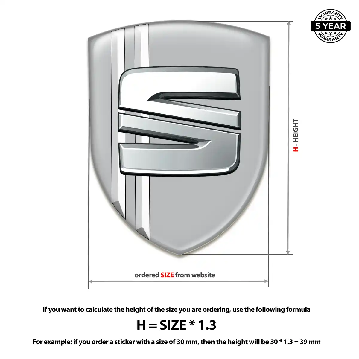 Seat Car Logo Decal Prime Quality