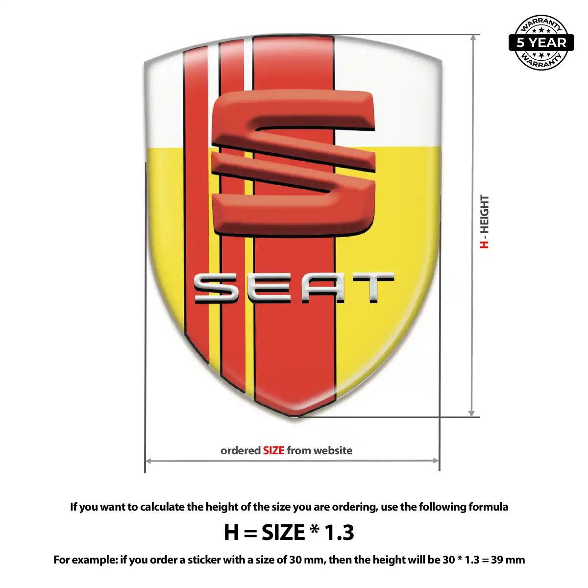 Seat Car Logo Decal Refined Design