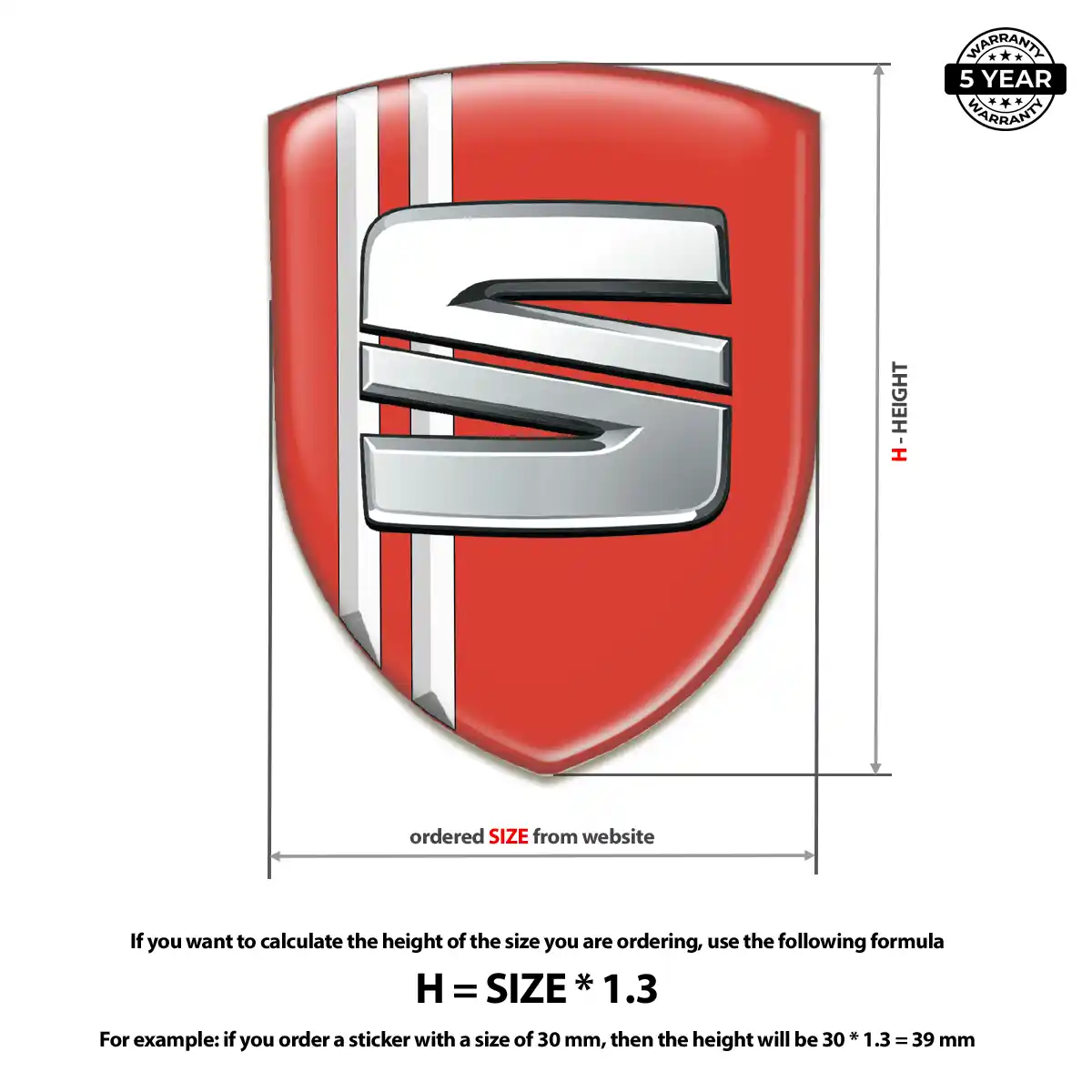 Seat Car Logo Decal Signature Grade