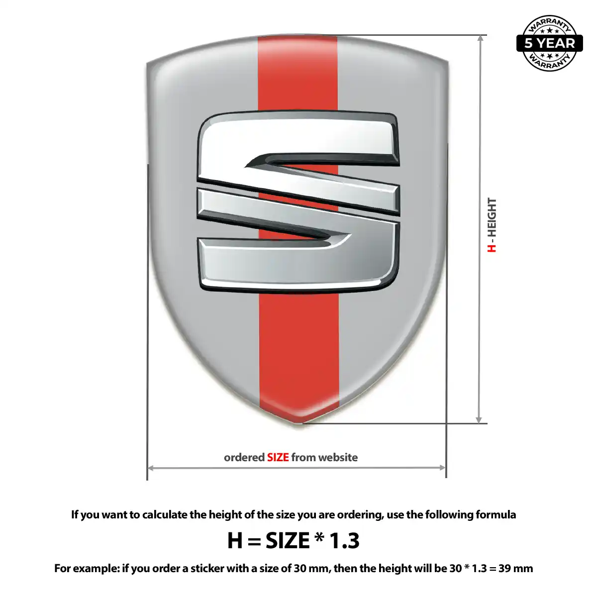Seat Crest Emblem Prime Quality
