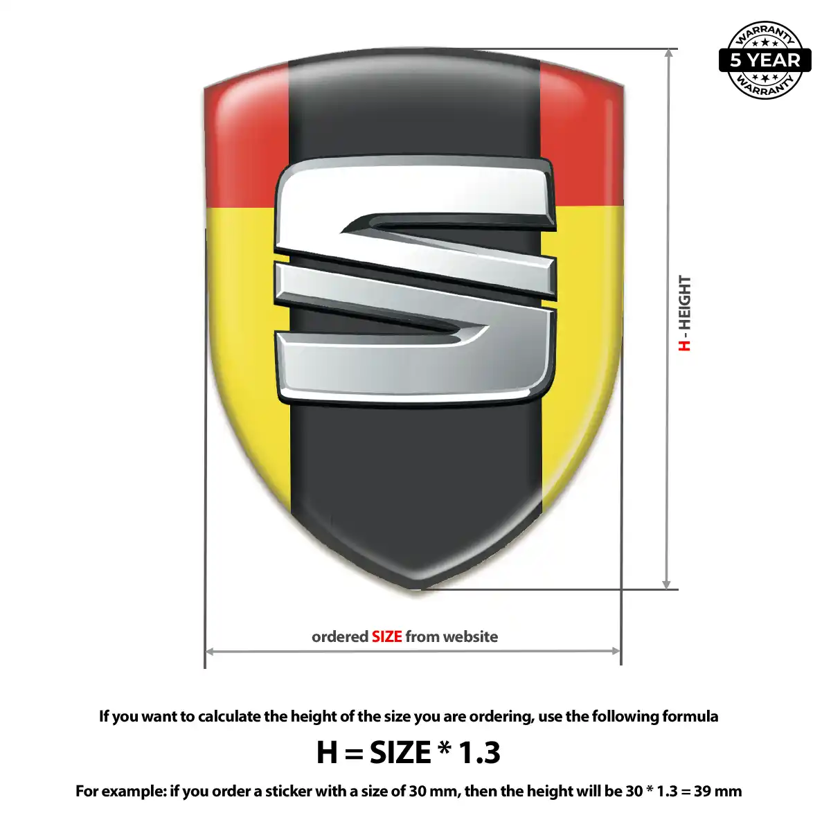 Seat Crest Emblem Refined Design