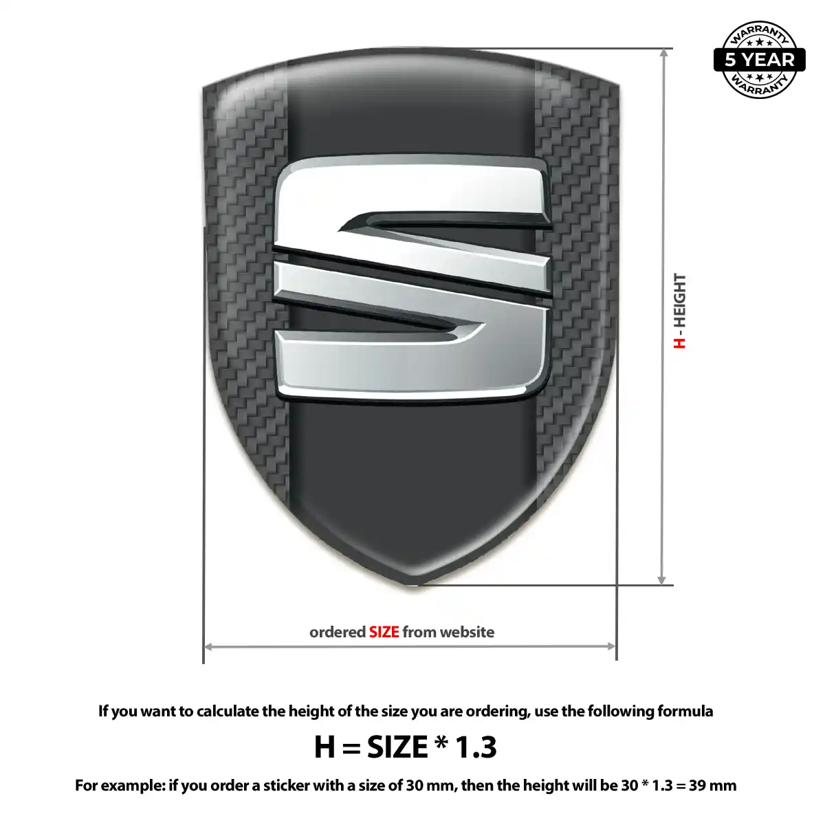 Seat Crest Emblem Signature Grade