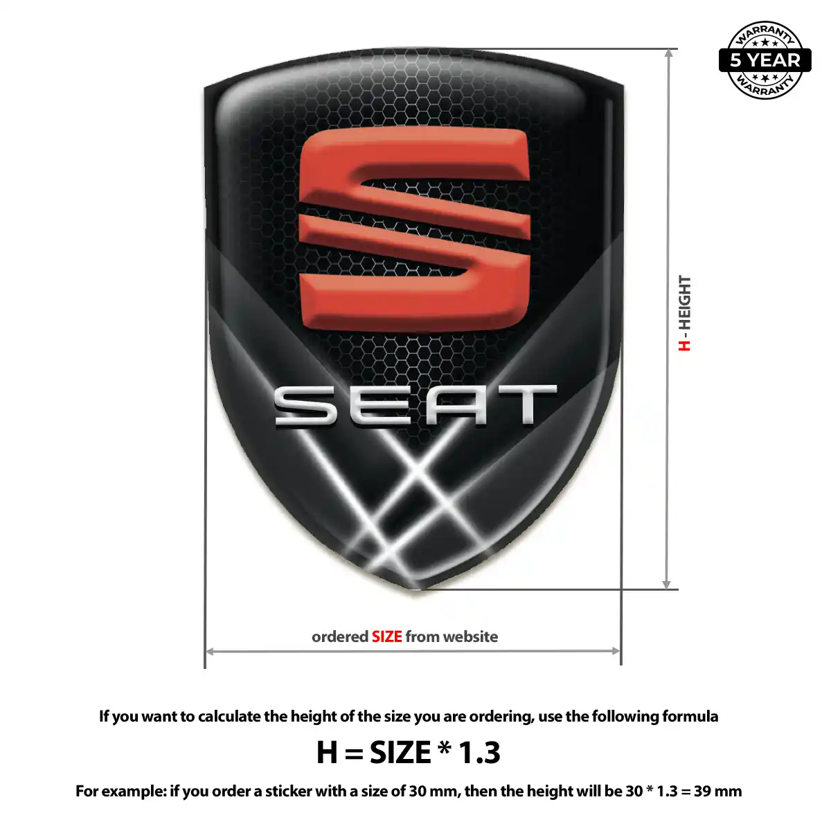 Seat Crest Emblem Sleek Style