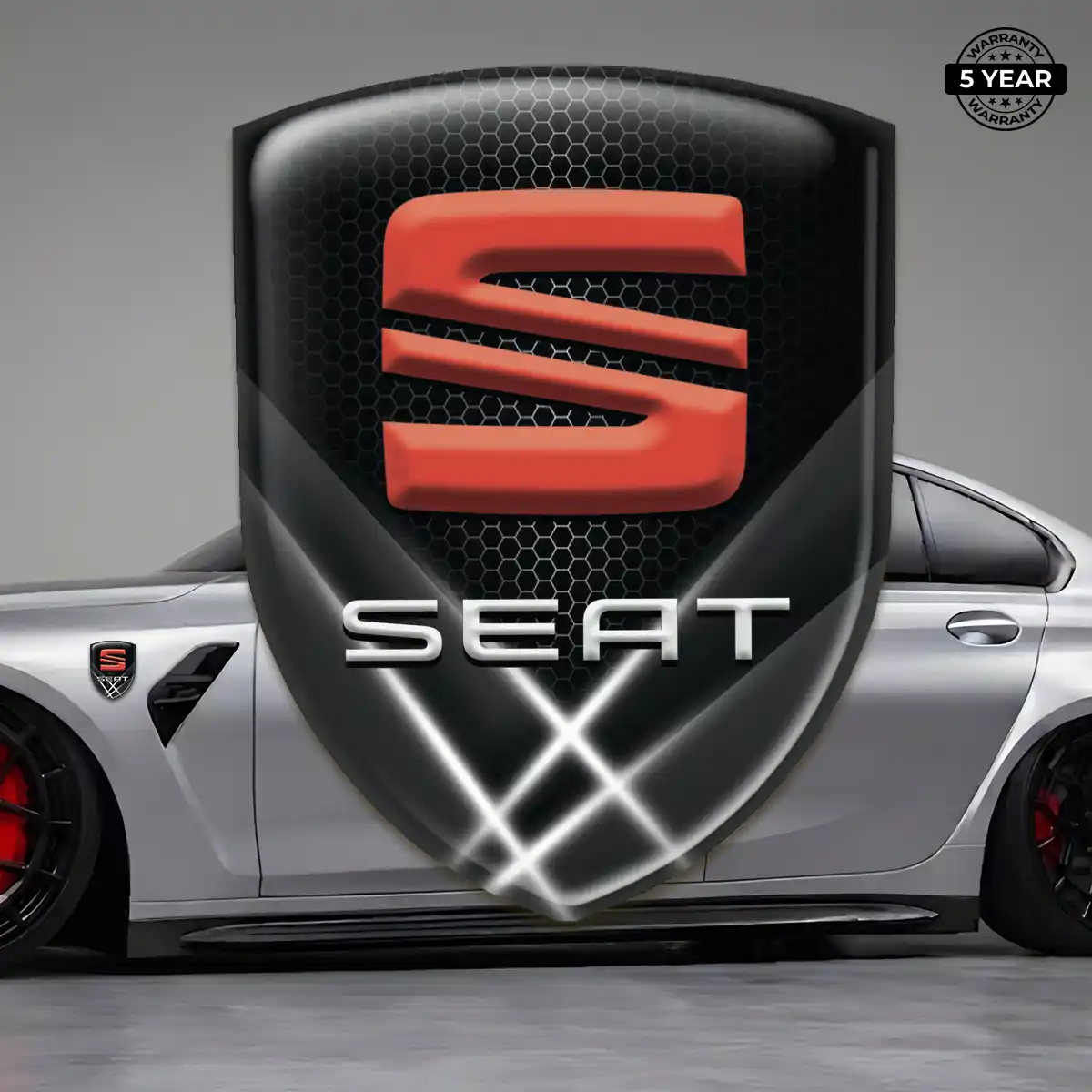 Seat Crest Emblem Sleek Style
