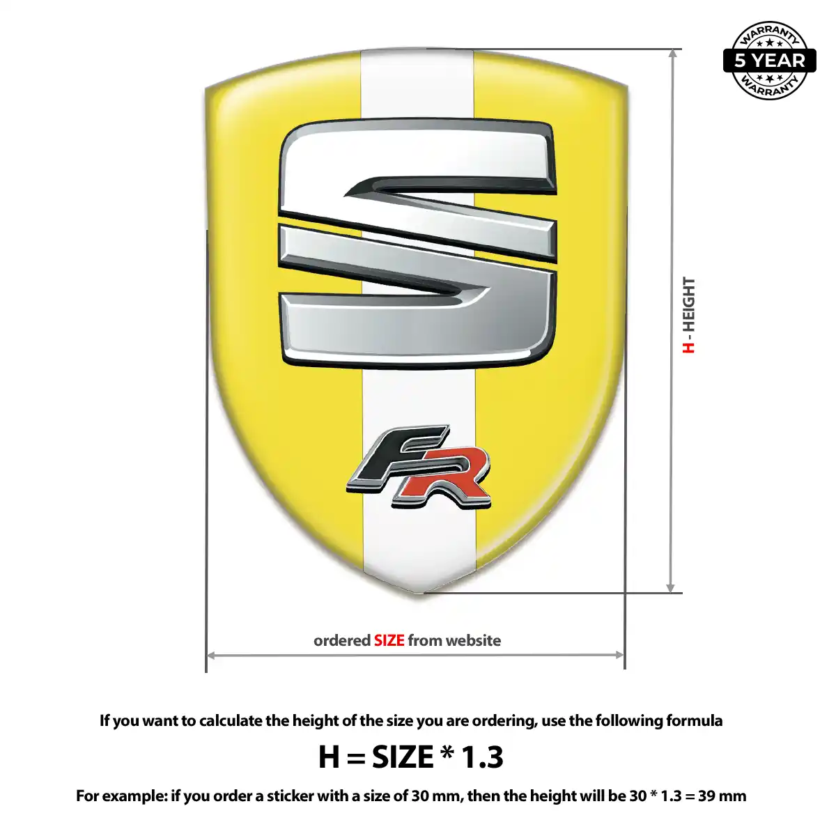 Seat Crest Logo Emblem Elite Finish