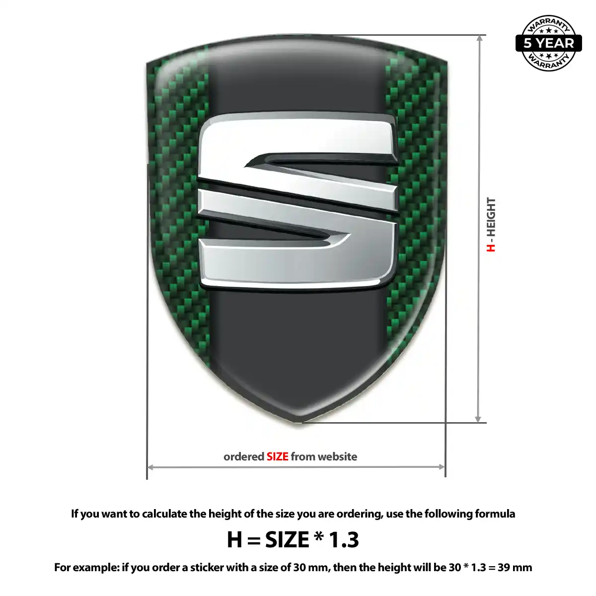 Seat Crest Logo Emblem Prestige Line
