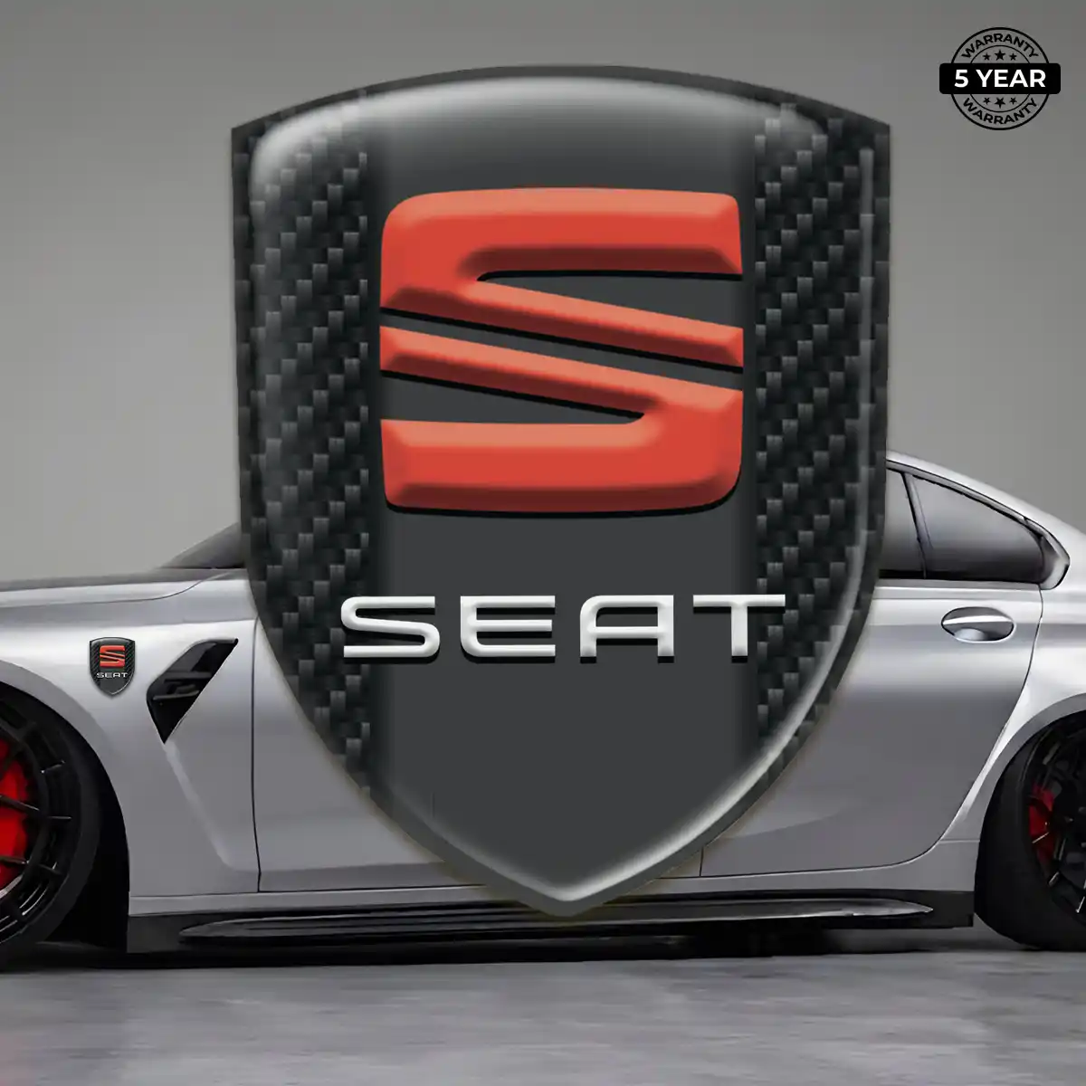 Seat Domed Badge Sleek Style