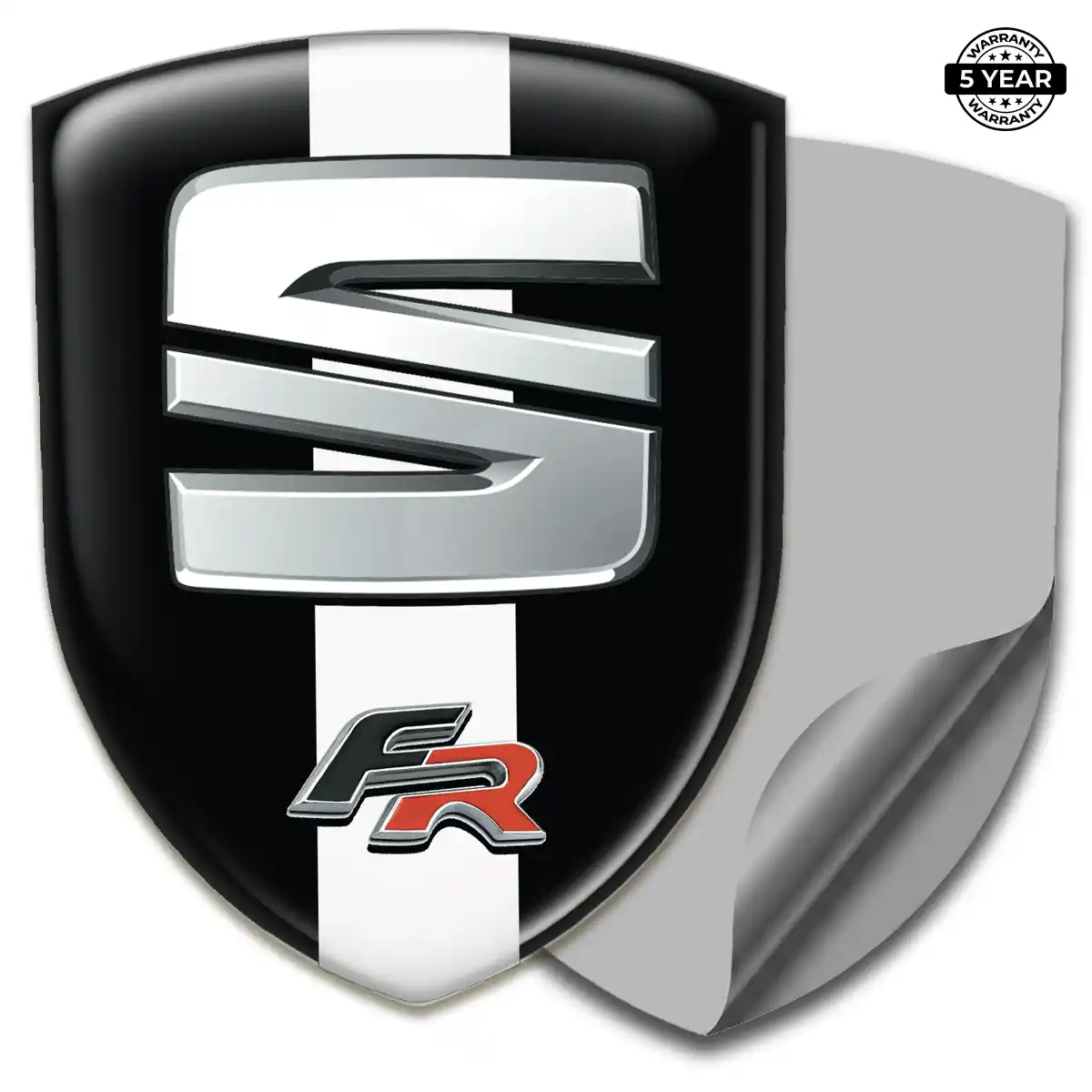 Seat Domed Car Sticker Elite Finish