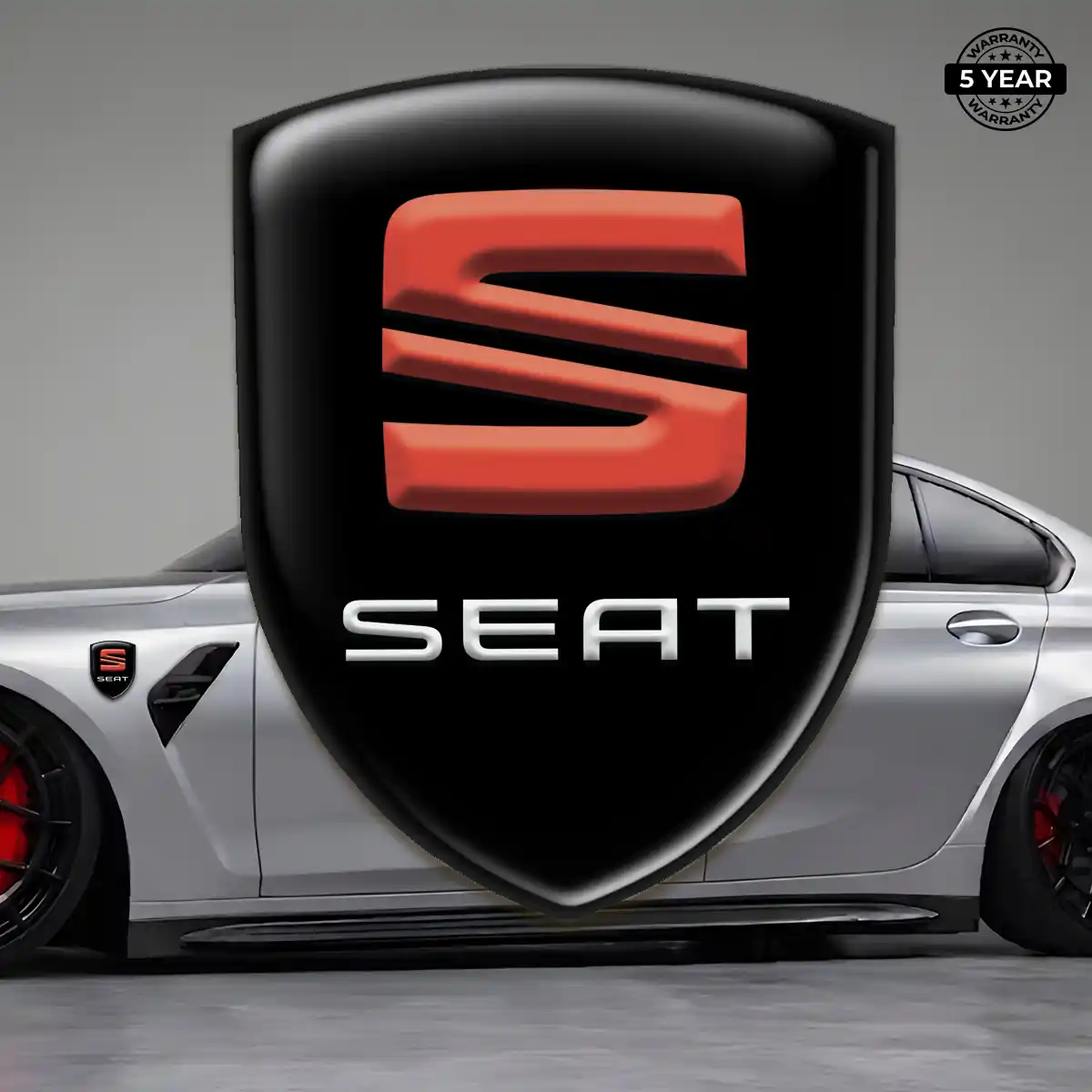 Seat Domed Car Sticker Sleek Style