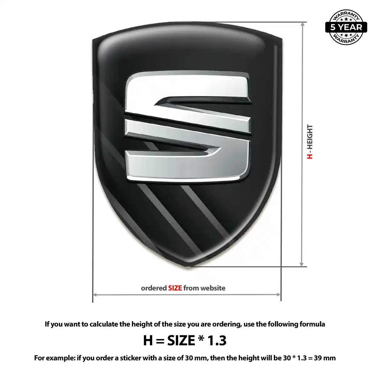 Seat Domed Decal Superior Craft