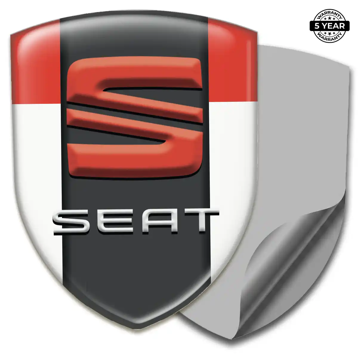 Seat Domed Logo Decal Elite Finish