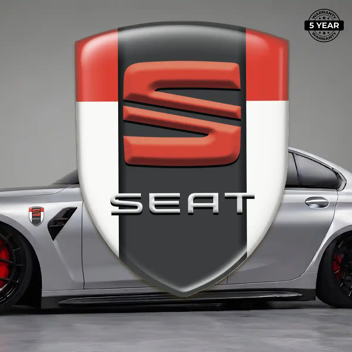 Seat Domed Logo Decal Elite Finish