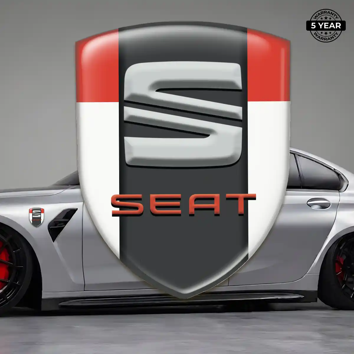 Seat Domed Logo Decal Prime Quality