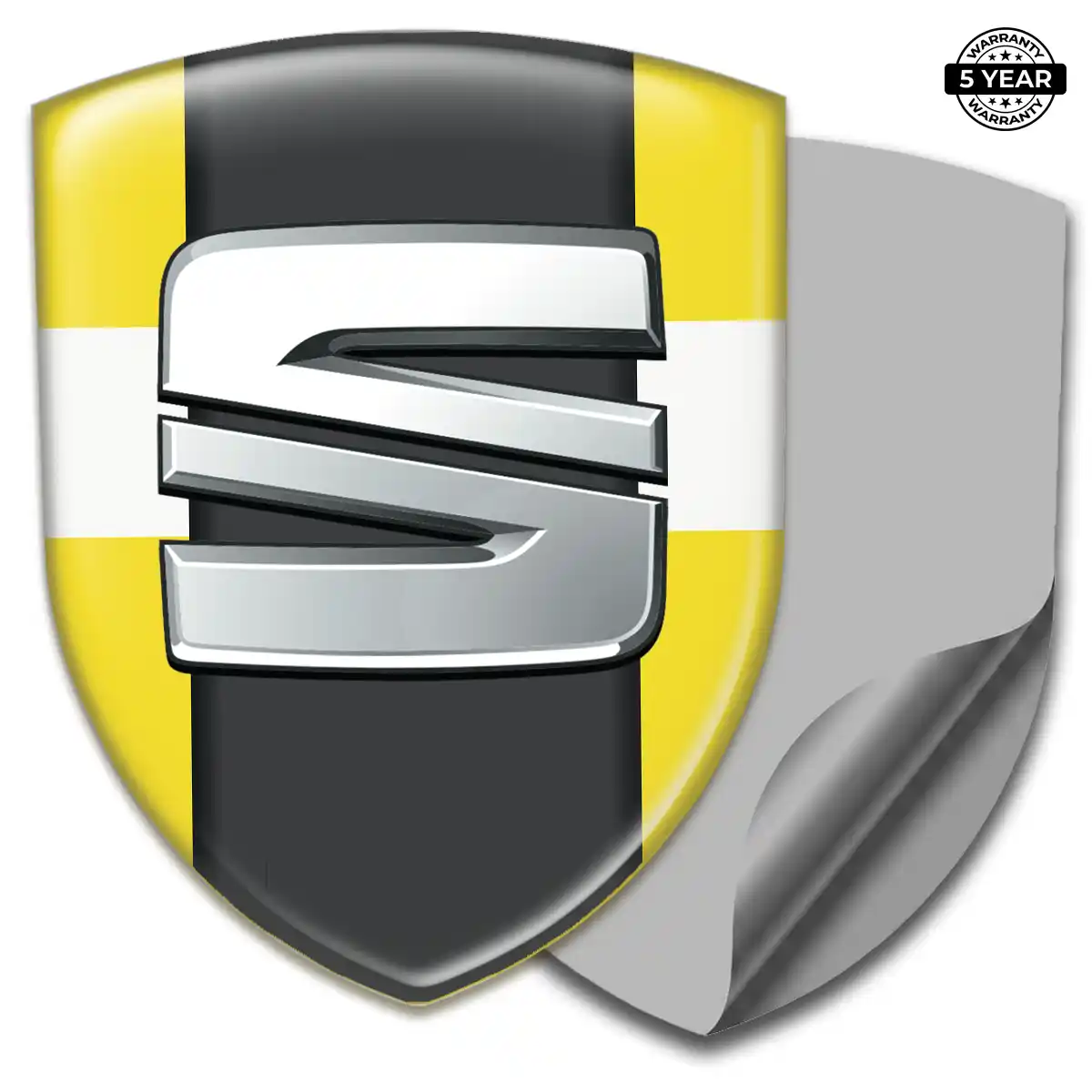 Seat Domed Logo Decal Refined Design