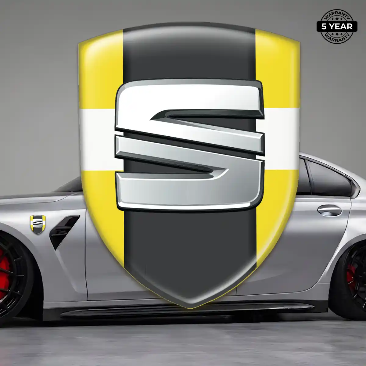 Seat Domed Logo Decal Refined Design