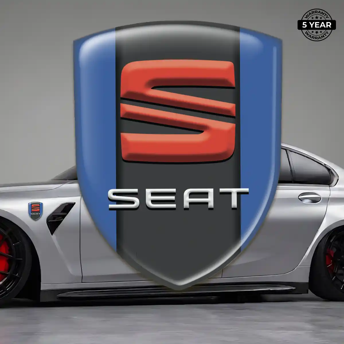Seat Domed Logo Decal Sleek Style