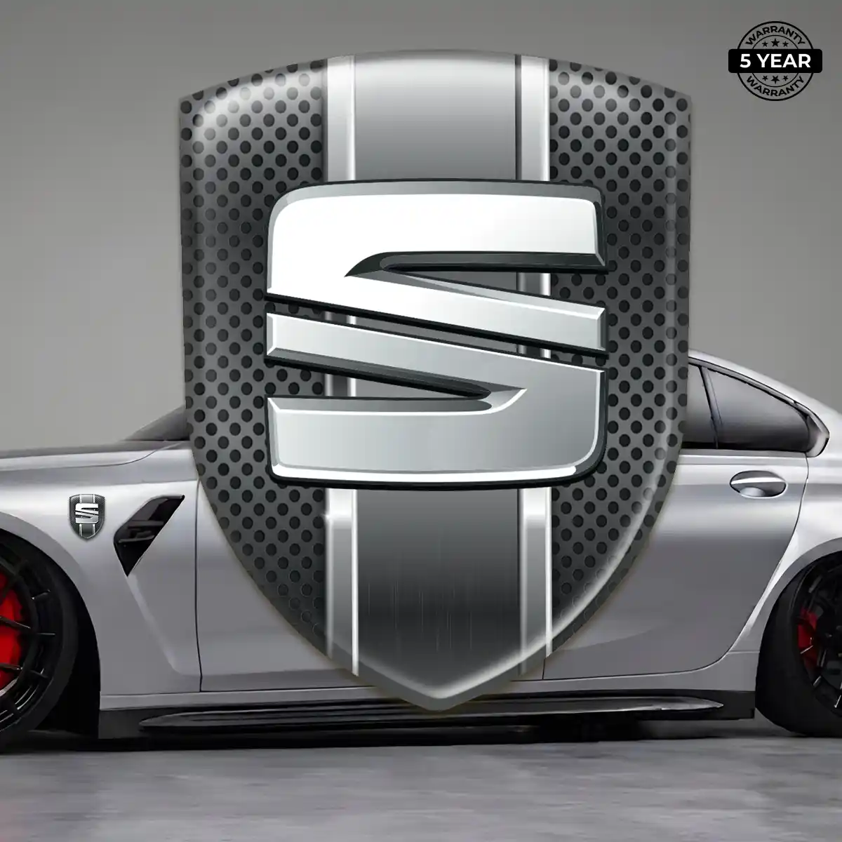 Seat Domed Logo Sticker Elite Finish