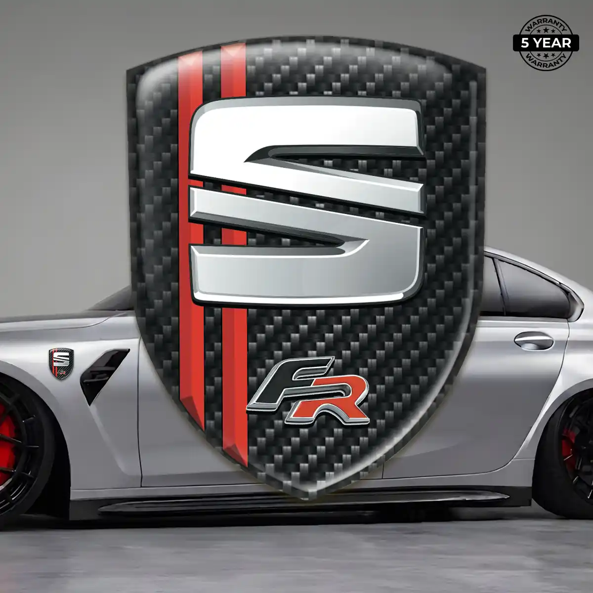Seat Domed Logo Sticker Refined Design