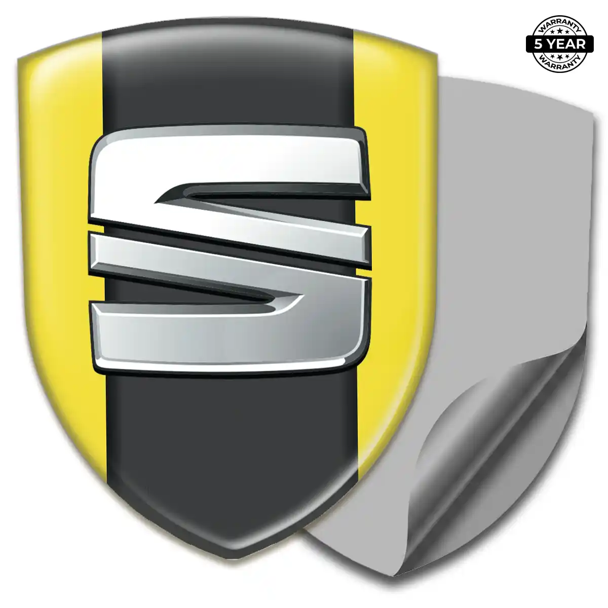 Seat Domed Logo Sticker Sleek Style