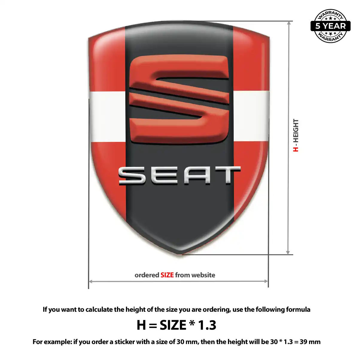 Seat Emblem Badge Logo Signature Grade