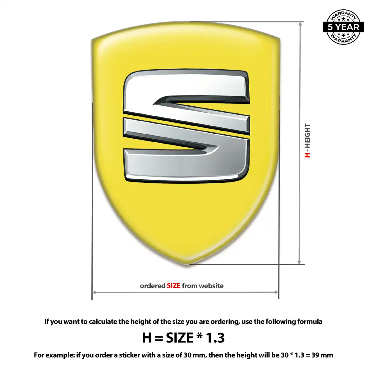 Seat Emblem Badge Prestige Line
