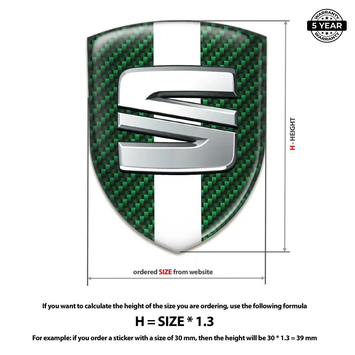Seat Emblem Badge Signature Grade
