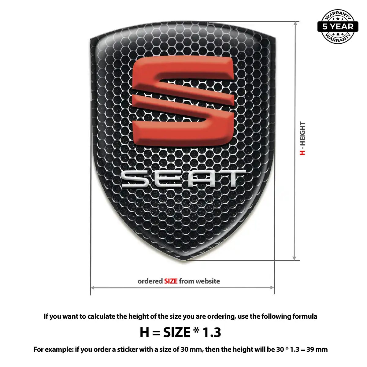 Seat Emblem Badge Superior Craft