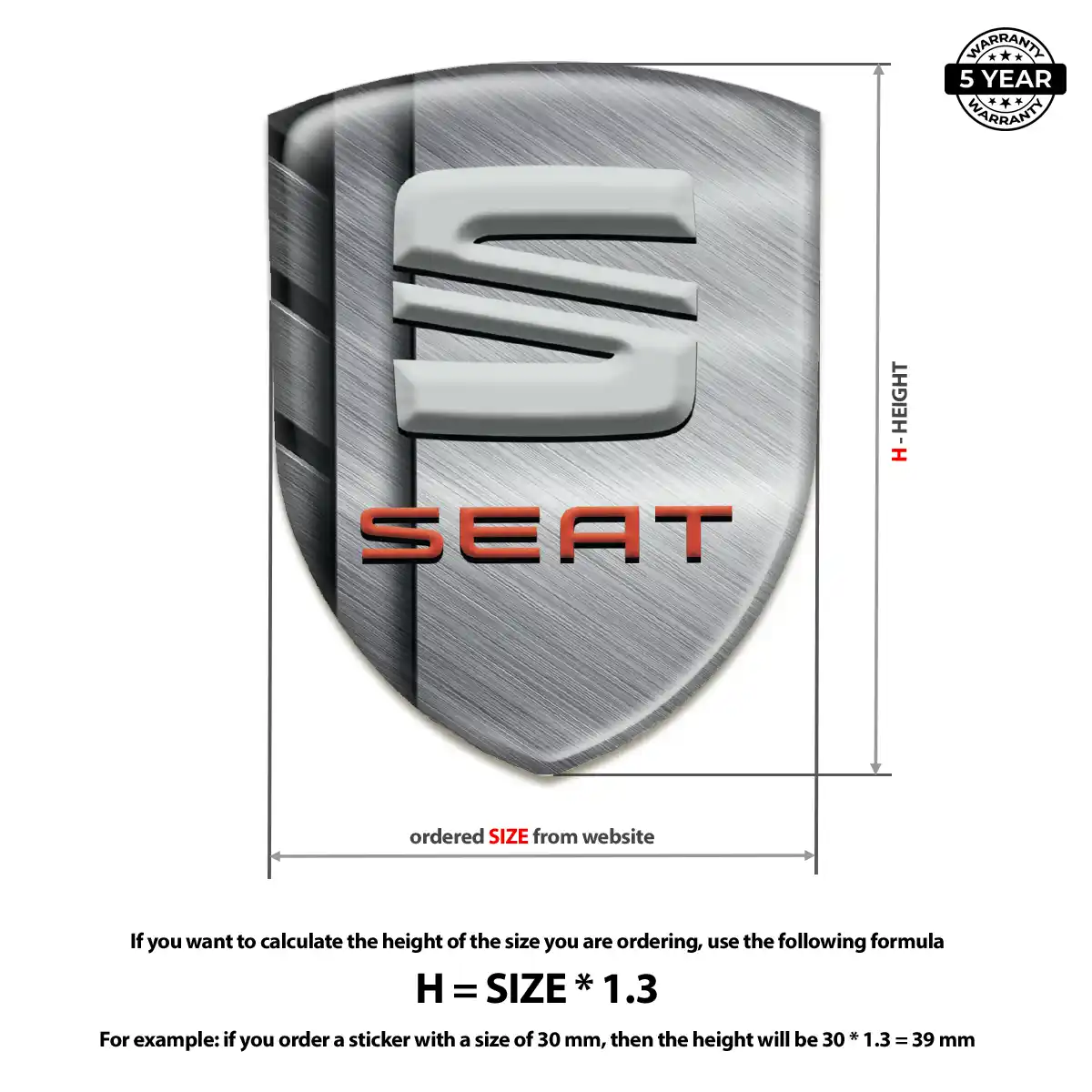 Seat Emblem Crest Sleek Style